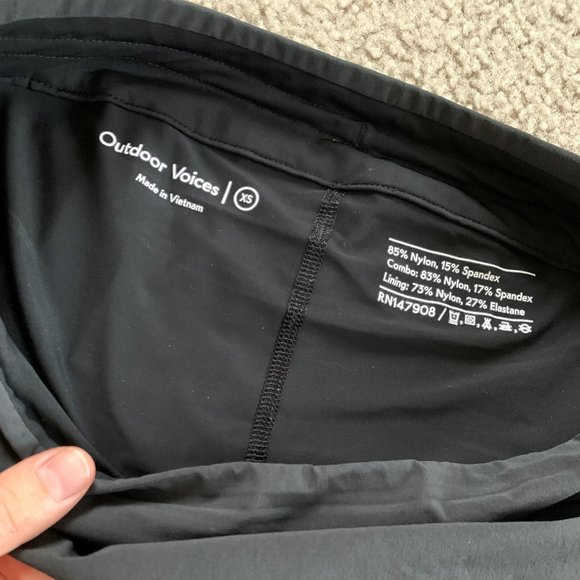 Outdoor Voices Exercise Skort in Black - Picture 4 of 4